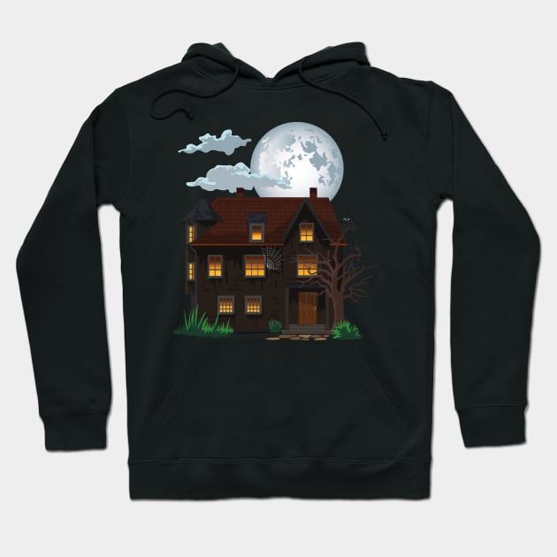 Haunted House - Halloween Hoodie by andantino